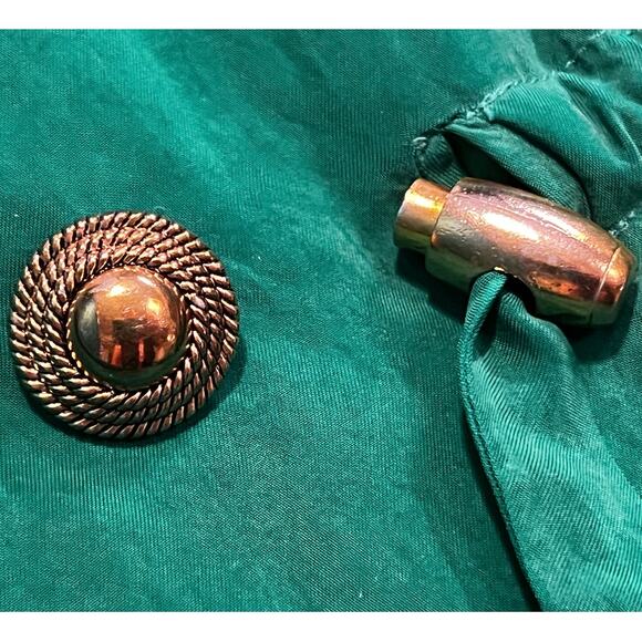 Vintage 80s Emerald Cinch-Waist Blazer Unbranded-M - Picture 7 of 7